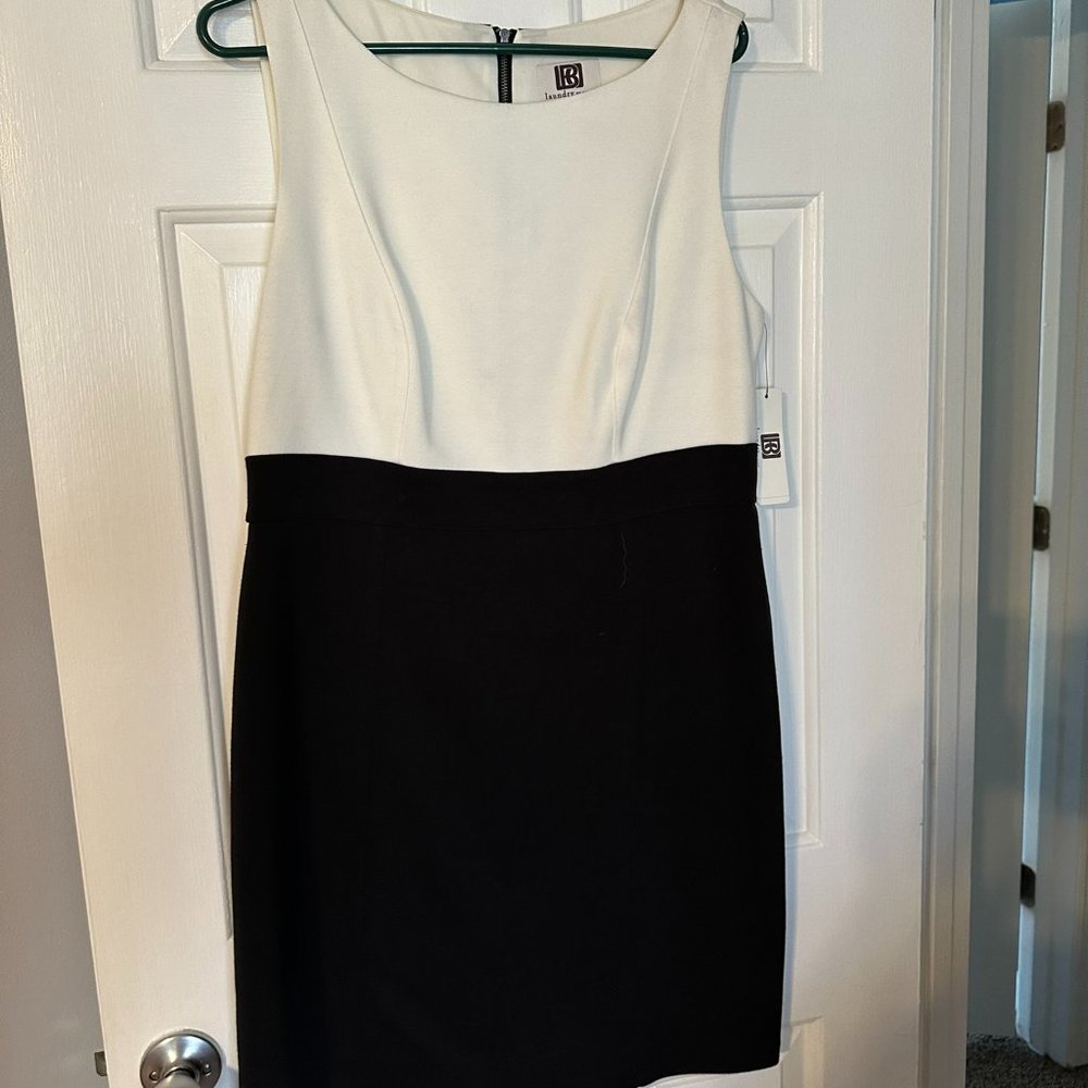 NWT Laundry by Design Black & White Dress Size 14